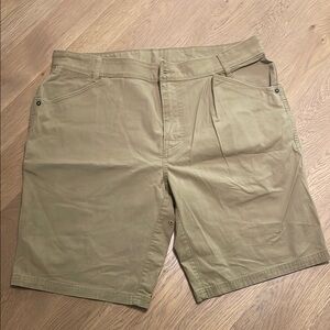 Prana Tan Flat Front Shorts Classic Style